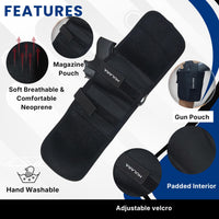 Hulara Ankle Holster for Deep Concealment Inside Boot Holster Fits Glock 43 26 19, Ruger LCP, SIG P365,P238, Springfield, Shield 9mm, Bodyguard 380 & Similar Models with Magazine Pouch - 3