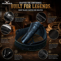 Hulara Western Gun Belt with Holsters for Heritage Rough Rider| Cowboy Holster Belt|Revolver Holster