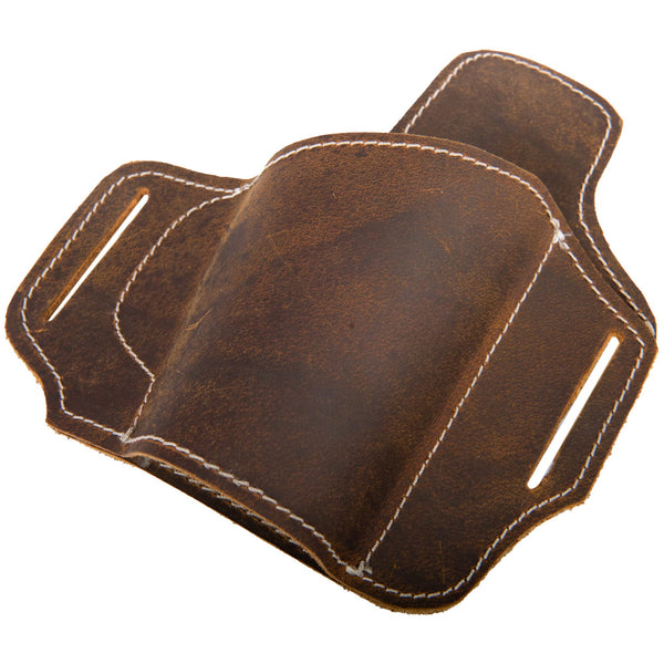 Hulara OWB Leather Pancake Holster - 2 Slot for Glock 17 & 1911, Right-Hand