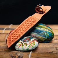 Hulara_Genuine Leather Case Handmade Real Leather Knife Sheaths With Belt Loop Pocket Knife Holder For Belt 4.7