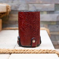 Hulara Full Grain Buff Leather Beer Holster Small Bottle Holster for Men Cowboy Beer Holder for Travel/Outdoor Beer Holster Belt - 3