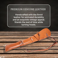 Hulara Real Leather Rifle Scabbard for Lever Action Rifle Case Shotgun Scabbard Carved Saddle Scabbard For Henry Big Boy Rifle With Padded Interior Protection (Brown_2, Solid) - 2