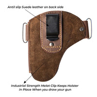Hulara OWB Leather Holster for Glock 17 Holster Fits 1911 Holster S&W M&P Shield Plus Holster Right- - 15