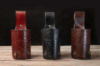 Hulara Beer Holder Full Grain Buff Leather Beer Holster Bottle Holster for Men Cowboy for Travel/Outdoor Beer Bottle Holder Belt Buckle. - 5