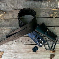Hulara Genuine Leather Western Gun Belt Concealed Carry Gun Holster Belt for Men Women Cowboy Costume Revolver Holster Pistol Tactical Hoslter - 14