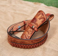 Hulara Full Grain DD Harness Buff Leather Western Gun Holster for Men Heritage Rough Rider 357 Magnu - 24