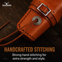 Hulara Leather Scabbard Holster for Henry Mare's Leg 18 Inch Rifle Rossi Ranch Hand | Handmade Western Leg Holder Black 