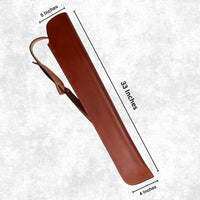 Hulara Genuine Handcraft Leather Rifle Case Western Scabbard fits 16 to 20 Inch Barrel Length Lever Action Rifle Shotgun Sheath Winchester Case for Wild Bunch Shooting (Brown). - 2