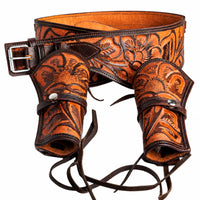 Hulara .22/.38/.44 Caliber Western Gun Holster Belts | Heritage Rough Rider | Cowboy Gun Belt | Ruger Wrangler Revolver 