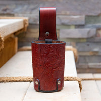 Hulara Full Grain Buff Leather Beer Holster Small Bottle Holster for Men Cowboy Beer Holder for Travel/Outdoor Beer Holster Belt - 4