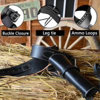 Hulara Full Grain Buff Leather 22 Caliber Plain Western Holster Heritage Rough Rider 22 Holster Western Gun Belt Heritage 22 Holster Cowboy Holster Ruger Wrangler Holster 22 Revolver Holster - 4