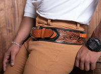Hulara Pistol Cartridge Belt with Adjustable Ammo Bandolie Revolver Shotgun Shell Holder for Men/Women Cowboy Belt for 38 Cal - 6