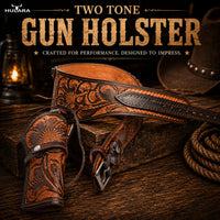 Hulara .22/.38/.44 Caliber Western Gun Holster Belts | Heritage Rough Rider | Cowboy Gun Belt | Ruger Wrangler Revolver 