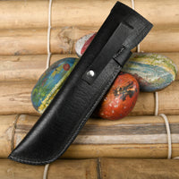 Hulara_Genuine Leather Case Handmade Real Leather Knife Sheaths with Belt Loop Pocket Knife Holder for Belt 10" Blade Fits Knife Holster. - 7