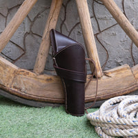 Hulara Genuine Leather Cross Draw Holster Gun Holder 22 .38/357 .44/45 Cal Revolver Western Rough Ri - 54