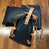 Hulara-Genuine Cowhide Leather Drawstring Shell Pouch Shotgun Ammo Storage Pouch Rifle Ammunition Am - 21