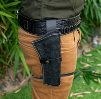 Hulara Leather Western Gun Holster Heritage Rough Rider .Colt SAA Ruger Wrangler Single Six Vaquero Uberti Cattleman Cowboy Holsters for 4.75
