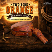 Hulara Leather Western Gun Holster Belt Full Grain Buff  Heritage Rough Rider Gun Belt Cowboy Holster Ruger Wrangler Hol