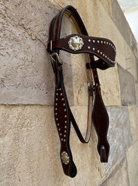 Hulara Top Grain Buff Leather Western Bridle and Breast Collar Set Tooled Headstall and Horse Breastcollar Western Tack Set Horse Breast Collar Western Bridle Sets Horse Headstall and Breast Collar - 6