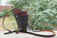 Hulara Western Shoulder Holster Cowboy Buff Leather for Glock 1911 Holster Right Hand Gun Holster Craved Concealed Carry Pistol Holster for Handguns 9mm Gun Shoulder Sling Holster - 5