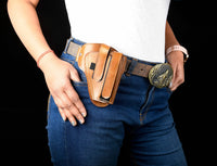 Hulara OWB Leather Holster for Glock 17 Holster Fits 1911 Holster S&W M&P Shield Plus Holster Right- - 20