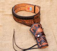 Hulara Full Grain DD Harness Buff Leather Western Gun Holster Belt for Men Heritage Rough Rider 357  - 21