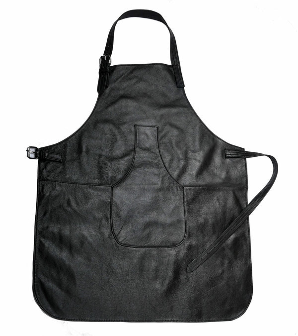 Hulara Leather Aprons For Men/Women Adjustable Straps With Pockets/Kitchen/Barber/Welding Apron Metal Working Tools And Equipment Leather Grilling Barista Apron Woodworking Apron For Men