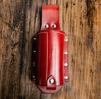 Hulara Full Grain Buff Leather Beer Holster Small Bottle Holster for Men Cowboy Beer Holder for Travel/Outdoor Beer Bottle Holder Belt Buckle - 5