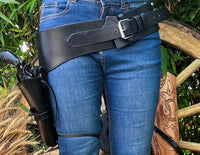 Hulara Genuine Leather Western Gun Belt Concealed Carry Gun Holster Belt for Men Women Cowboy Costume Revolver Holster Pistol Tactical Hoslter - 8