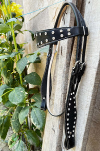 Hulara Top Grain Buff Leather Western Bridle and Breast Collar Set Tooled Headstall and Horse Breastcollar Western Tack Set Horse Breast Collar Western Bridle Sets Black Breast Collar for Horses - 7
