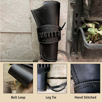 Hulara Leather Western Gun Holster for .22 Caliber Revolver – Fits 4