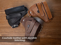 Hulara OWB Leather Holster for Glock 17 Holster Fits 1911 Holster S&W M&P Shield Plus Holster Right- - 9