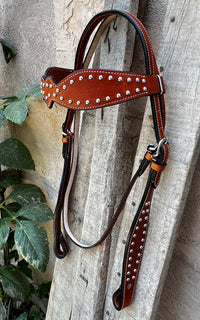 Hulara Top Grain Buff Leather Western Bridle and Breast Collar Set Tooled Headstall and Horse Breastcollar Western Tack Set Horse Breast Collar Western Bridle Sets Horse Headstall and Breast Collar - 7