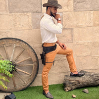 Hulara Genuine Leather Western Gun Belt Concealed Carry Gun Holster Belt for Men Women Cowboy Costume Revolver Holster Pistol Tactical Hoslter - 6