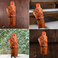 Hulara Leather Western Gun Holster Heritage Rough Rider .Colt SAA Wrangler Single Six Vaquero Uberti Cattleman Cowboy Holsters for 4.75" and 5.5" Barrel Revolvers - 7