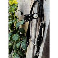 Hulara Top Grain Buff Leather Western Bridle and Breast Collar Set Tooled Headstall and Horse Breastcollar Western Tack Set Horse Breast Collar Western Bridle Sets Horse Headstall and Breast Collar - 5