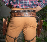 Hulara Full Grain DD Harness Buff Leather Western Gun Holster Belt for Men Heritage Rough Rider 357  - 10