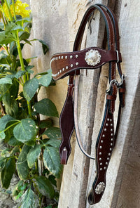 Hulara Top Grain Buff Leather Western Bridle and Breast Collar Set Tooled Headstall and Horse Breastcollar Western Tack Set Horse Breast Collar Western Bridle Sets Horse Headstall and Breast Collar - 7