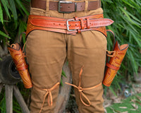 Hulara Full Grain DD Harness Buff Leather Western Gun Holster for Men Heritage Rough Rider 357 Magnu - 10
