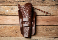 Hulara Western Tanned Leather Holster Fits the Colt Uberti Pietta Traditions Model 1851 1861 Navy 1860 Army Ruger Old Army Cowboy Holsters for Revolvers - 3