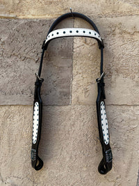 Hulara Top Grain Buff Leather Western Bridle and Breast Collar Set Tooled Headstall and Horse Breastcollar Western Tack Set Horse Breast Collar Western Bridle Sets Black Breast Collar for Horses - 4