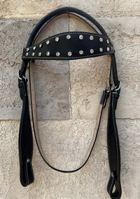 Hulara Top Grain Buff Leather Western Bridle and Breast Collar Set Tooled Headstall and Horse Breastcollar Western Tack Set Horse Breast Collar Western Bridle Sets Black Breast Collar for Horses - 5