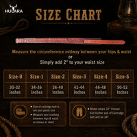 Hulara Full Grain Buff Leather Ammo Belt 22 Cartridge Belt Western Ammo Case Bullet Ammo Loops for Men