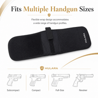 Hulara Ankle Holster for Deep Concealment Inside Boot Holster Fits Glock 43 26 19, Ruger LCP, SIG P365,P238, Springfield, Shield 9mm, Bodyguard 380 & Similar Models