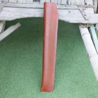 Hulara Real Leather Rifle Scabbard for Lever Action Rifle Case Shotgun Scabbard Carved Saddle Scabbard For Henry Big Boy Rifle With Padded Interior Protection (Brown_2, Solid)